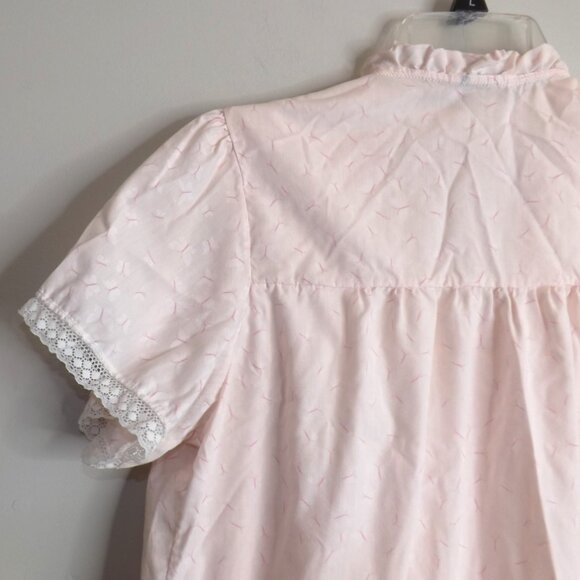 Vtg Ballet New York 2 Pc. Robe and Gown Butterfly Pink White Lace Ribbon Large - Picture 12 of 12